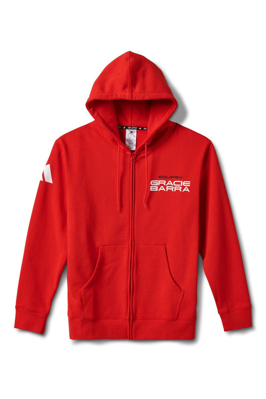 Adidas Mens Comp Team Zip Hoodie - Red