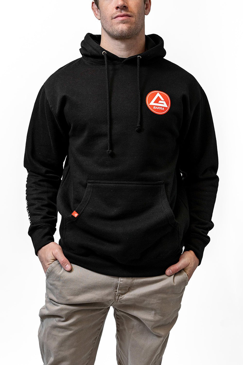 Red Shield Mens Hoodie - Black