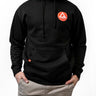 Red Shield Mens Hoodie - Black