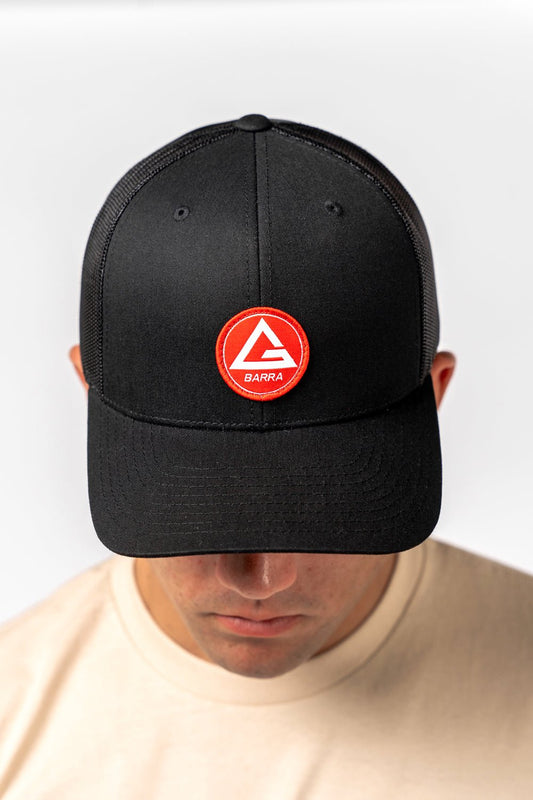 Red Shield Trucker Cap - Black