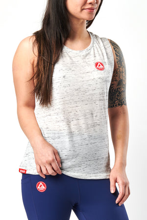 Red Shield Classic Womens Tank - White Marble