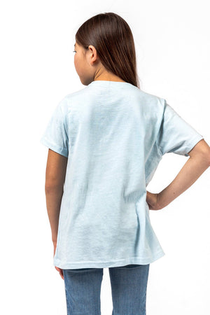 Red Shield Youth Tee - Light Blue