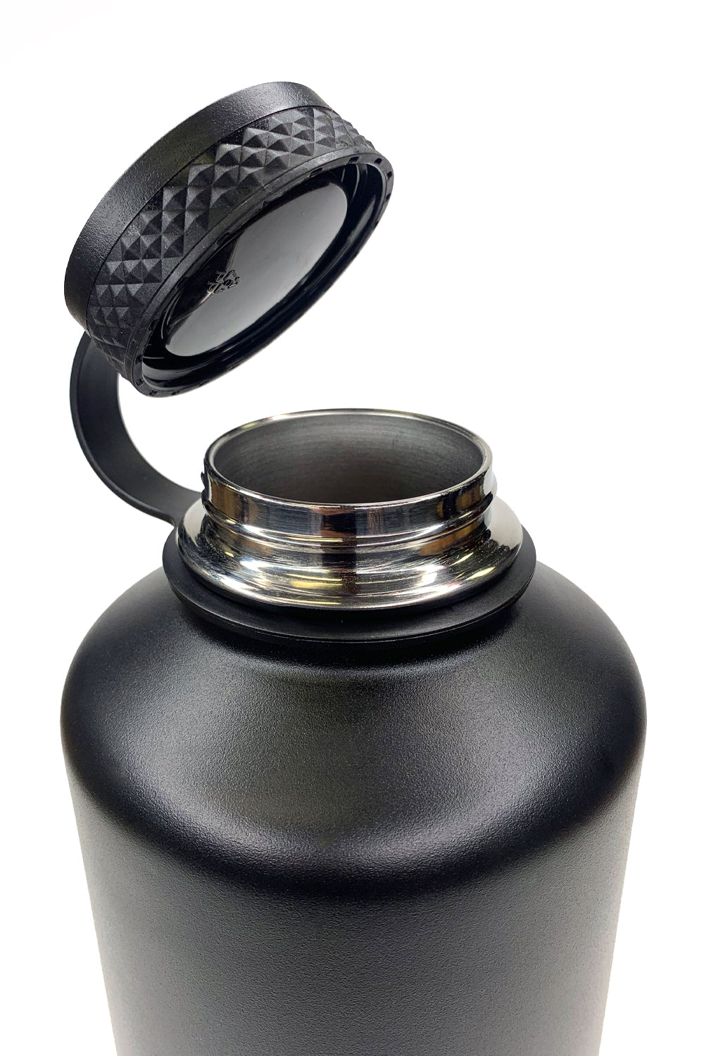 64 oz Stacked Stainless Steel Growler - Black