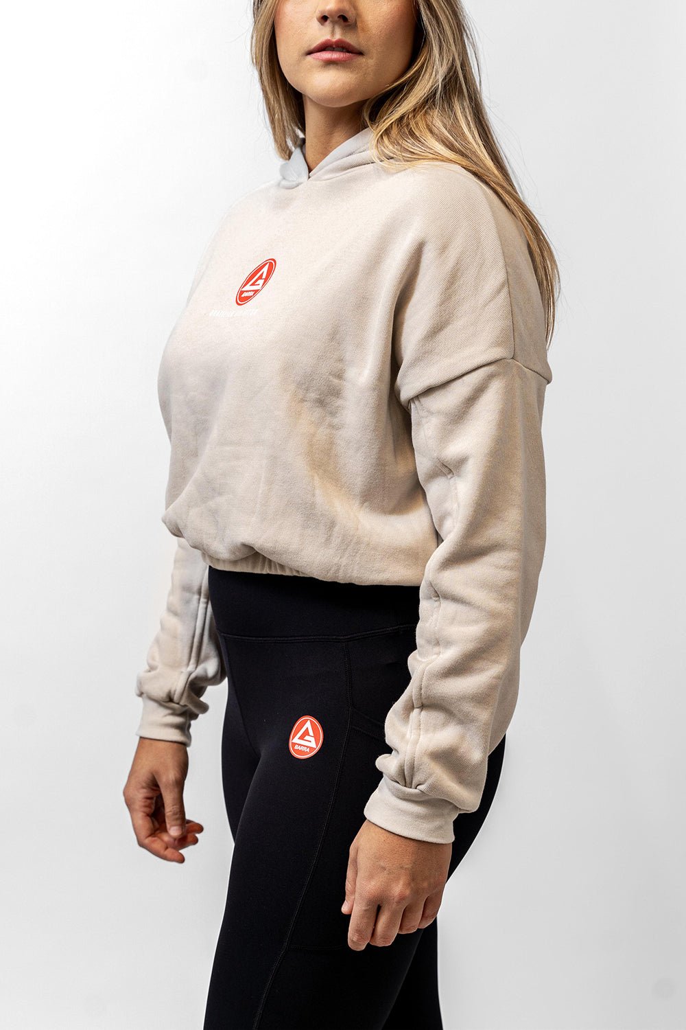 Red Shield Womens Hoodie - Natural