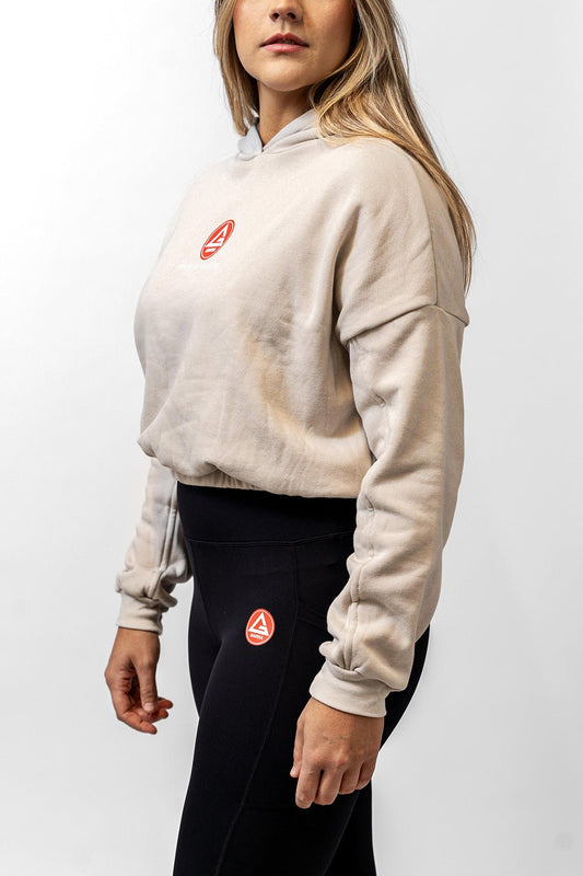 Red Shield Womens Hoodie - Natural