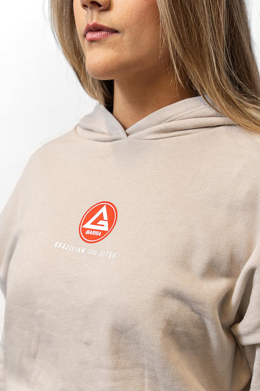 Red Shield Womens Hoodie - Natural