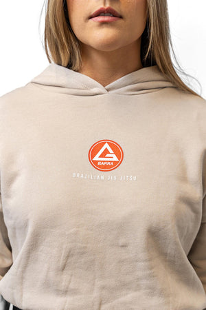 Red Shield Womens Hoodie - Natural