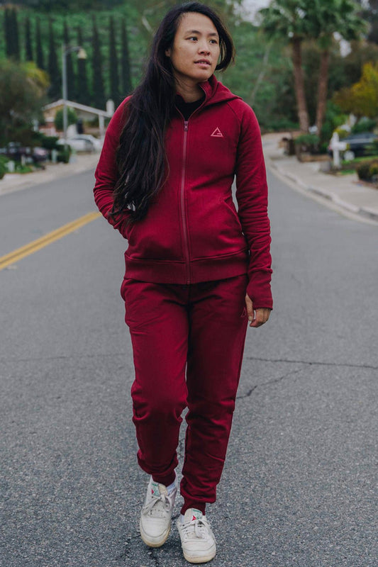 Legacy Womens Track Jacket - Maroon