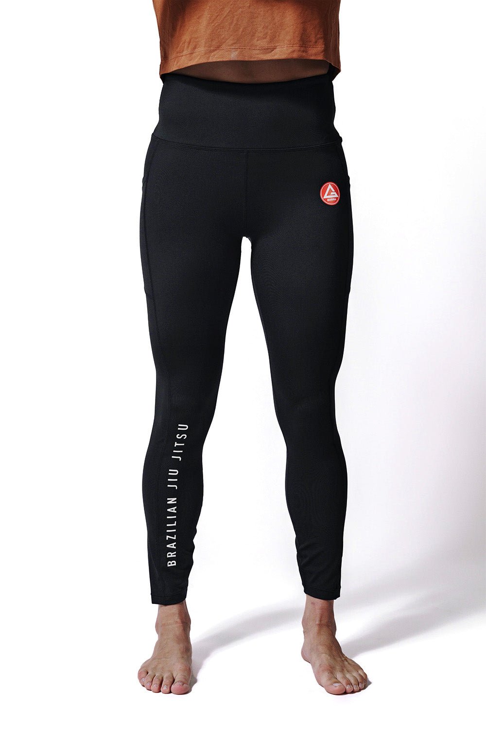 Red Shield Leggings - Black