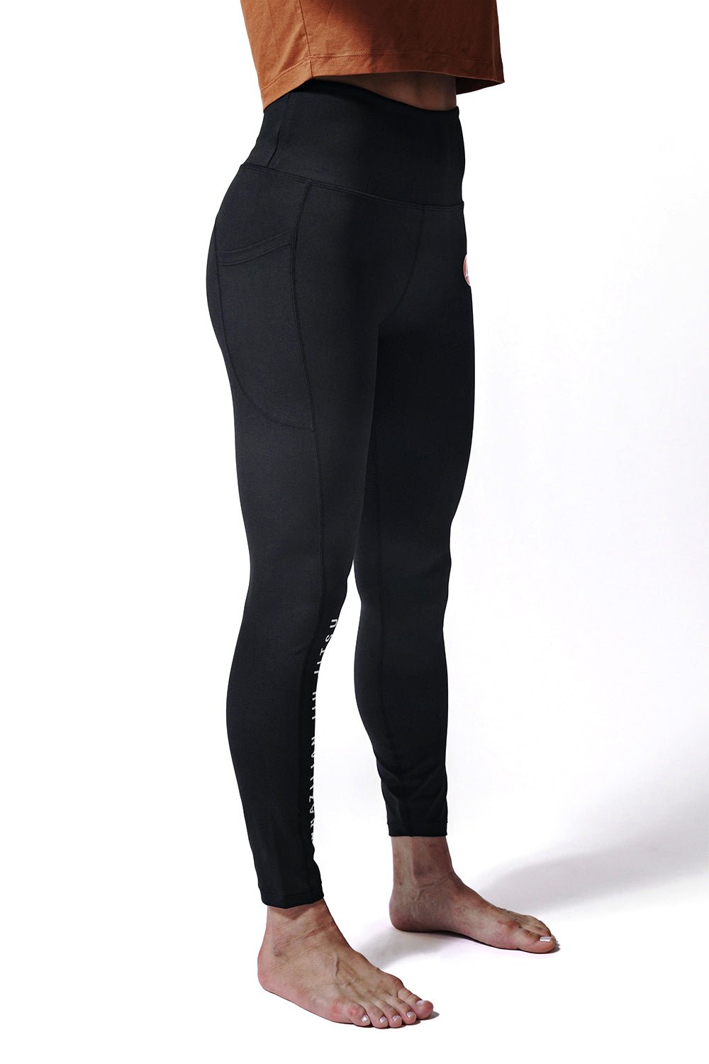 Red Shield Leggings - Black