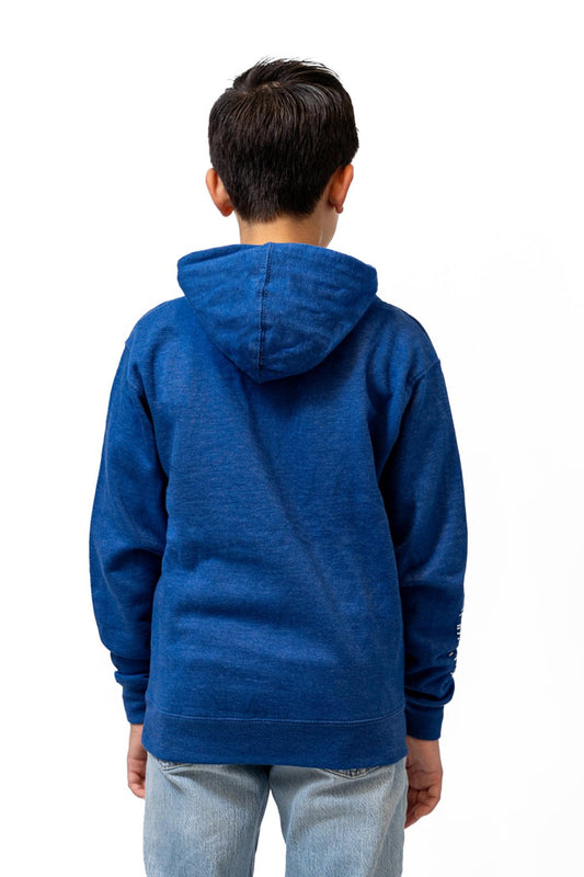 Red Shield Youth Hoodie - Blue