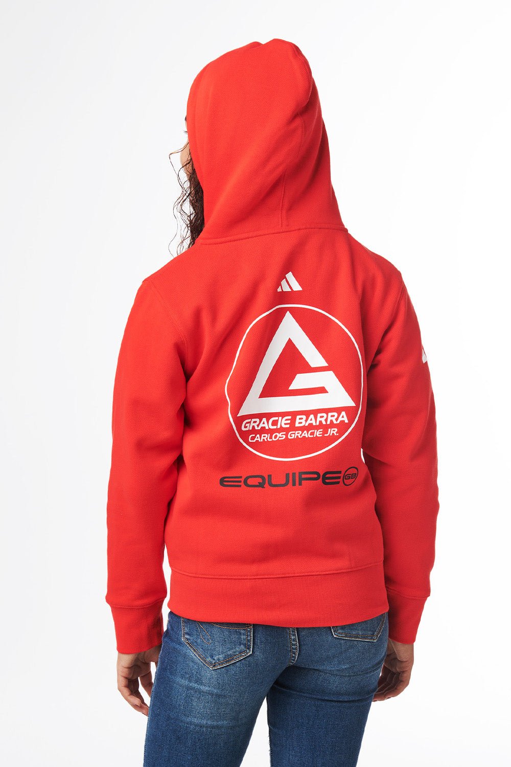 Adidas Youth Comp Team Zip Hoodie- Red