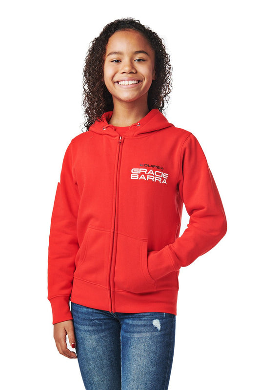 Adidas Youth Comp Team Zip Hoodie- Red