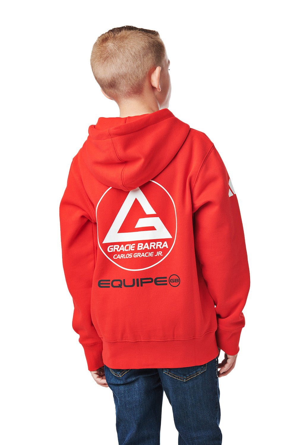 Adidas Youth Comp Team Zip Hoodie- Red