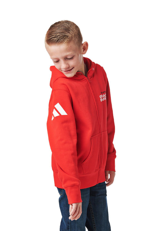 Adidas Youth Comp Team Zip Hoodie- Red